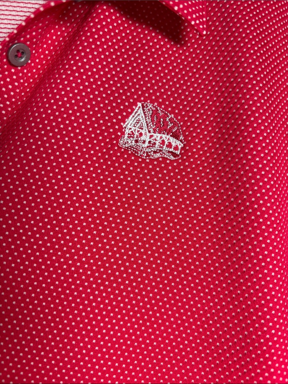 adidas Hot Pink Microdot Golf Polo - Picture 3 of 7